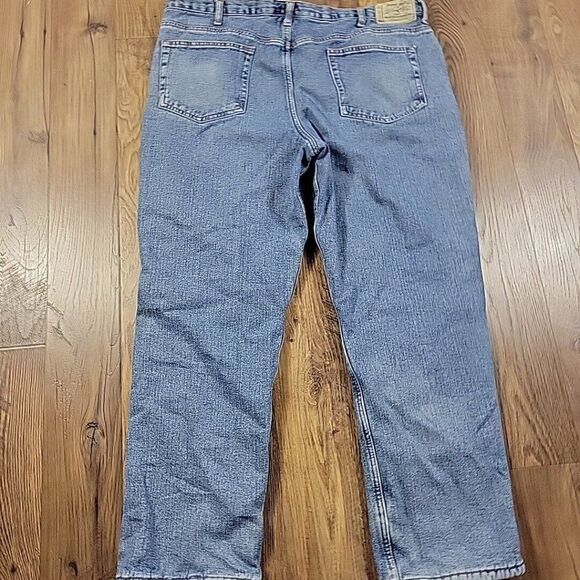 Red Head Jeans Mens 44x30.5 Tag 44x32 Fleece Lined Straight Medium Wash Denim - Picture 7 of 8